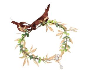 BETOOKY Coroncina Barocca Verde con Motivo Incantevole in Plastica, Accessorio Adattabile e Confortevole per Chioma, per Bridal Shower e Carnevale