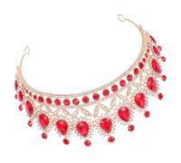 BETOOKY Coroncina Sposa Rossa in Rame Decorazione Strass, Corona Delicata e Resistente per Cerimonie Nuziali e Accessori Chioma Raffinati