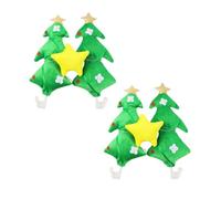 BETOOKY Decorazioni Natalizie per Auto Corna di Cervo in Velluto Dorato, 2 Set Resistenti e Facili da Installare per Veicoli, Perfette per Natale e Viaggi su Strada
