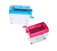 BETOOKY Distruggidocumenti Manuale Portatile Mini A6 Set 2 Pezzi Macchina Trituratrice per Ufficio Domestico e Uso Viaggio Controllo Manuale per Distruzione Sicura Documenti Sensibili