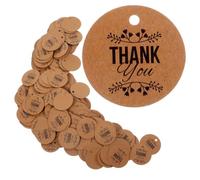 BETOOKY Etichette Regalo Rotonde in Carta Kraft, 200 Pezzi Cordino | Colore Caffè, Superficie da Dipingere e Disegnare, per Segnalibri e Schede Parole, Progetto Creativo