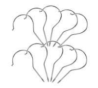 BETOOKY Ganci a Vite Multiuso per Grucce 10 Pezzi 10 Cm in Plastica Robusta Gancio Tondo Cromato, Accessori Fai da Te per Appendiabiti, per Cucina, Bagno e Armadio