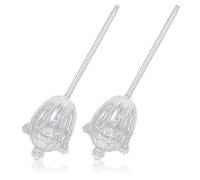 BETOOKY Globi Vetro Piante per Forma Irrigazione di Pezzi a 2 di Cactus | Set da 2, Design Trasparente, per Bonsai e Fiori, Soluzione Automatica per Mantenere L’umidità