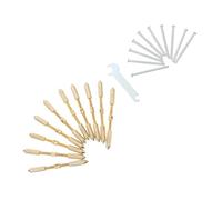 BETOOKY Kit 10 Pezzi Tipo Riparazione Cassetta Leva Supporto in Acciaio Resistente per Riparazione Cassetta Elettrica 86 Tipo Estremità a Bocca Doppia