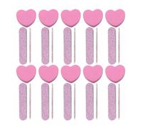 BETOOKY Kit per Unghie Professionale 20 Set Lima per Unghie in Plastica e Blocco Buffer in Spugna Rosa per Design Nail Art e Lucidatura