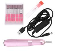 BETOOKY Macchina per Unghie USB Portatile 20000 Giri, Set 1 Pezzo in Lega di Alluminio 5 Punte per Rimozione Calli e Levigatura per Uso Personale e Scuola di Nail Art