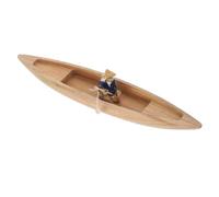 BETOOKY Mini Barca in Legno, Piccola Barca da Pesca, Cachi, Decorazione da Tavolo per Casa e Ufficio, Ornamento Nautico