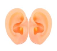 BETOOKY Modelli di Orecchio in Silicone Morbido Realistico 1 Paio Sinistro e Destro per Pratica Piercing e Espositore Auricolare Riutilizzabile per Formazione e Addestramento