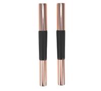 BETOOKY Pennello per Labbra in Silicone a Doppia Testa 2 Pezzi con Cappuccio Protettivo, Mini Pennello Portatile Regolabile per Trucco Correttore e Rossetto, per Viaggi e Uso