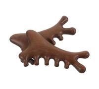 BETOOKY Pettine Massaggiatore per Chioma in Legno 2 Pezzi Denti Larghi per Massaggio Profondo del Capelluto e Sollievo Dalla Fatica Adatto per Cura del Capelluto