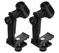 BETOOKY Pinze per Microfono per Batteria 2 Pezzi, Clip Regolabile e Antivibrazione in Metallo e Plastica, Supporto Nero per Strumenti a Percussione
