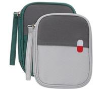 BETOOKY Porta Medicine Portatile 2 Unitá in Poliestere e Lega di Alluminio Resistente, Borsa Multiuso per Primo Soccorso per Auto e Attività All'aperto