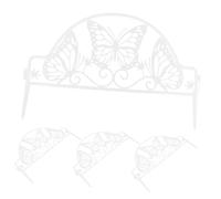 BETOOKY Recinzione da Esterno in Plastica Bianca a Farfalla, Pannelli di Confine 4 Pezzi, Barriera Protettiva per Aiuole e Prato, Installazione Semplice per Spazi Esterni e Aree Private