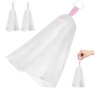 BETOOKY Sacchetti per Sapone 3 Pezzi in Pe Corda Regolabile, Rete Resistente e Duratura per Schiuma Viso e Corpo, da Appendere in Doccia