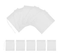 BETOOKY Sacchetti per Tè Riutilizzabili per Filtrare Spezie 100 Coulisse Non Tessuto Bianco, Design a Maglia Fine e e Preparare Tisane