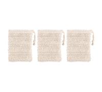 BETOOKY Sacchetto Salvasapone in Rete di Ramia Coulisse 3 Pezzi, Borsa Esfoliante per Sapone Durevole per Bagno, Sacchetto Porta Sapone per Saponi Fatti a Mano e Uso Quotidiano