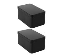 BETOOKY Scatole di Latta Rettangolari Nere 13x8x6 Cm Set da 2 con Coperchio Ermetico Contenitori Metallici Piccoli per Conservazione tè Caramelle e Oggetti da Cucina o Viaggio