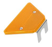 BETOOKY Segnalatore Riflettente per Strada Supporto Singolo in PC e Ferro, Design Multifunzionale per Aumentare Visibilità Barriera su Profili Rettangolari e Guardrail a Onde Giallo