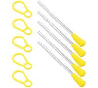 BETOOKY Set 10 Pezzi Bastoncini per Triangolo in Ferro Impugnatura in Plastica, Suono Pieno e Confortevole, per Principianti e Attività Educative Musicali