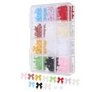 BETOOKY Set 12 Pezzi Ciondoli per Unghie Fiocco e Perla, Decorazioni Acriliche per Nail Art 3d, Accessori Eleganti per Decorazione Unghie Uso Professionale e Domestico