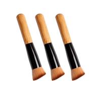 BETOOKY Set 3 Pennelli Professionali per Cipria e Blush, Materiali Legno e Fibra Artificiale, Forma Unica, per Festival e Regali di San Valentino Colore Casuale