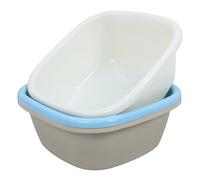 BETOOKY Set 3 Pezzi Bacinelle Quadrate in Pp 33,5x33,5x13 Cm per Cucina e Bagno, Facili da Pulire e Resistenti per Bottiglie e Lavaggio Manuale