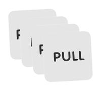 BETOOKY Set 4 Pezzi Adesivi Push-pull in Acrilico Trasparente, Cartelli Quadrati 10x10 Cm per Porte in Vetro, Segnaletica per Uffici, Negozi e Attività Commerciali, Accesso