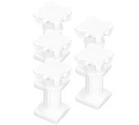 BETOOKY Set 5 Pezzi Colonne Romane in Resina Bianco Miniature per Decorazione Casa Classica e Retro, Accessorio Creativo per Soggiorno e Arredo Micro Paesaggio