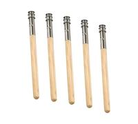 BETOOKY Set 5 Pezzi Estensori per Matita in Legno e Metallo Portapenne Robusto per Matite Corte Accessorio Cancelleria per Studenti Uso Scuola e Ufficio