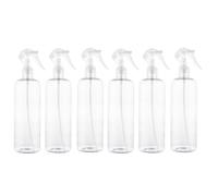 BETOOKY Set 6 Flaconi Spray per Piante in Plastica Trasparente 500 Ml, Spruzzatori D’acqua Ricaricabili Grilletto Ergonomico, Multiuso per Giardinaggio, Casa e Pasticceria, Design