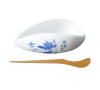 BETOOKY Set da 2 Pezzi Cucchiaio da Tè e Piatto per Chicchi di Caffè in Porcellana Resistente Accessori la Cerimonia del Tè Forniture la Casa la Cucina