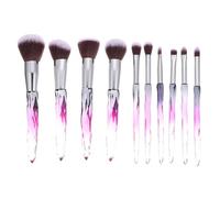 BETOOKY Set di 10 Pennelli per Trucco Professionali Design Cristallo Irregolare, Materiali Plastica e Fibra, Tocco Confortevole per Make Up Fondotinta e Sfumature