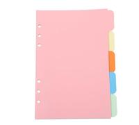 BETOOKY Set di 5 Divisori Indice Colorati A5 6 Fori in Pp per Organizzare Documenti in Quaderno ad Anelli e Planner Notebook