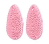 BETOOKY Spazzola la Pulizia del Viso in Silicone 2 Pezzi, Massaggiatore Viso Rosa per Scrub Profondo, Set Manuale per Pulizia Pelle Grassa e Pori Dilatati, Adatta per Casa, Viaggio