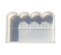 BETOOKY Stampo per Cemento da Giardino in Plastica Bianco, Facile da Usare e Riutilizzabile per Recinzioni e Aiuole Esterne, per Amanti del Giardino