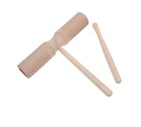 BETOOKY Strumento Musicale Durevole Percussione in Legno Doppio Tamburo con Design a Scanalature Unico e Suono Preciso per Attività Montessori All'aperti