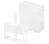 BETOOKY Supporto per Colorazione Vetrini da Microscopio in Plastica Bianco, Scaffale Portavetrini da Laboratorio 24 Scomparti, Vassoio per Conservazione e Essiccazione Vetrini, Forniture