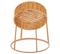 BETOOKY Supporto per Piante in Rattan Intrecciato Mini Portafiori Stabile e Compatto per Scrivania e Ufficio, per Piante Succulente e Decorazioni da Interno