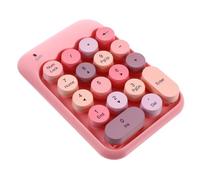 BETOOKY Tastierino Numerico Wireless 2.4g Rosa Compatto Abs 18 Tasti | Backspace Dedicato, per Ufficio e Moduli Finanziari, Formato Mini Layout Indipendente