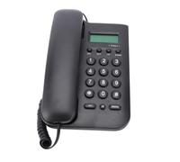 BETOOKY Telefono Fisso da senza Batteria Telefono Compatto Design Semplice in Pvc Nero Protezione e Montaggio a Muro per Ufficio e Casa