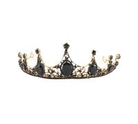 BETOOKY Tiara Barocca Nera Cristalli e Strass Corona da Sposa Resistente e Leggera per Cerimonie e Feste Eleganti