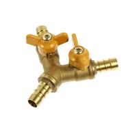 BETOOKY Valvola a Sfera in Ottone 3 Vie a Y Design a Doppio Canale e Raccordo a Barbs, Resistente ad Alte Temperature e Pressione, per Sistemi di Tubazioni