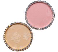 BETOOKY Vassoio Espositivo per Unghie in Resina 2 Pezzi, Piastra Elegante per Miscelare Trucco e Decorazioni, per Uso Personale e Commerciale