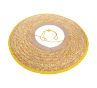BETOOKY Visiera Parasole in Paglia per Casco da Cantiere, Copri Cappello Traspirante e Leggero, Parasole per Lavoratori All’aperto Elastico Regolabile, Protezione Solare Colore Casuale