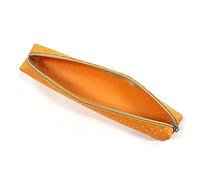 Betool - Astuccio color pastello, 1 pezzo, per penne e matite, carino, sottile, piccolo, per bambini, adulti, scuola, ufficio, viaggi (arancione)