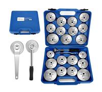 BETOOLL 23pcs Lega di Alluminio Tipo Coppa Filtro Olio Tappo Chiave Presa di Rimozione Tool Set 1/2 "dr. con una Custodia