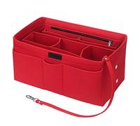 Betoores Feltro Organizer Borsa Donna, Borsa per Organizzatore con Borsa Rimovibile Interno (Rosso,L)