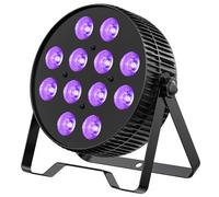 BETOPPER PAR LED 12X18W, Farettore 6-in-1 RGB+Lime+Ambra+UV per Luci DJ con Effetti Wash/Strobe e Uplighting, Controllo DMX512/Attivazione Sonora per Feste, Concerti, Bar, 1PZ