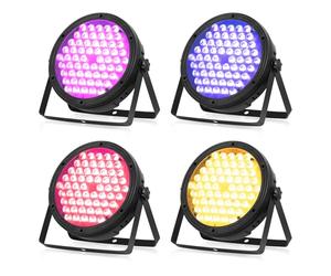 BETOPPER Par Led, 60x 2W RGBW 4 in 1 Luci Discoteca, Luce da Palcoscenico DMX, CRI>90, Attivate dal Suono per Eventi, Chiesa, Matrimonio, Teatro, Club, Feste(4 pezzi)