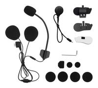 BETOWEY Kit Microfono e Altoparlanti per Casco da Moto con Accessori di Montaggio B2X Interfono Moto - Include Microfono Morbido e Rigido